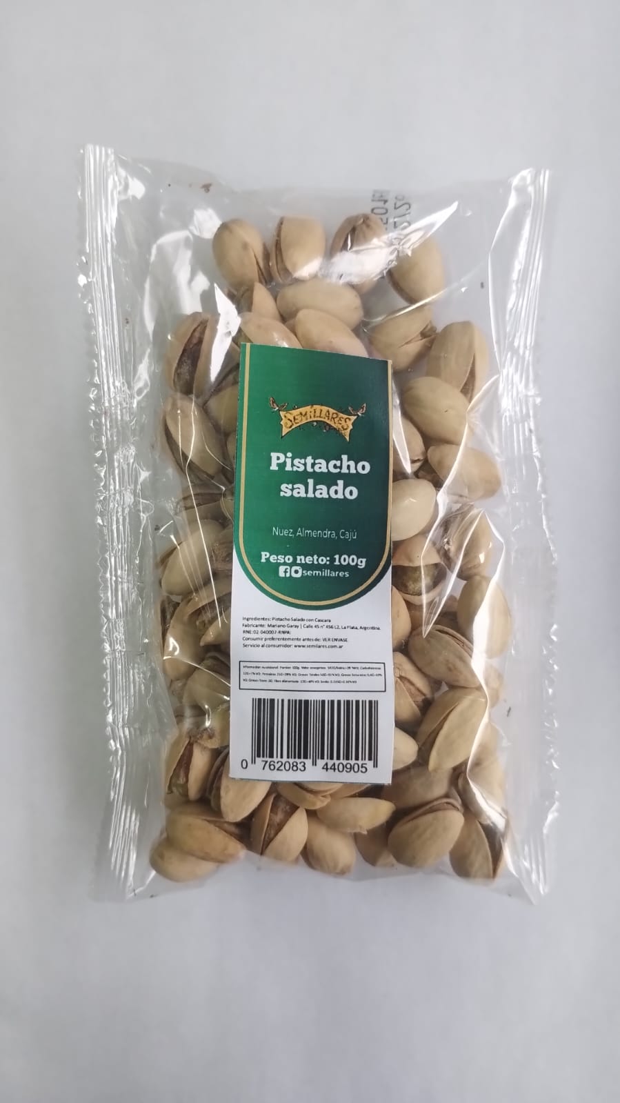 Pistacho con cáscara 100 Gr 