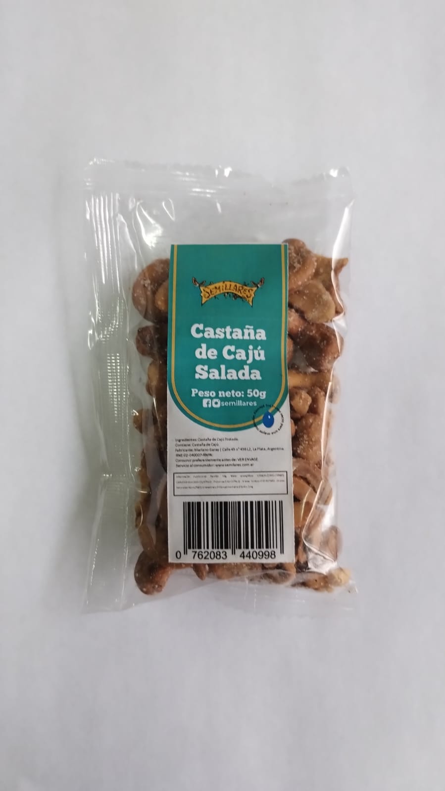 Castaña de Cajú Salada 50 Gr